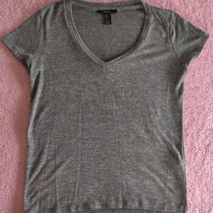 Forever 21 Gray Boyfriend Tee V Neck
